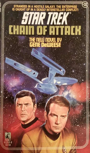 TOS #32. While studying gravitational anomalies, the Enterprise is flung several parsecs and galaxies off course, discovering a wide swath of planetary destruction and two races who each think the other is responsible for it. Reviewed June 8, 2018. Good.