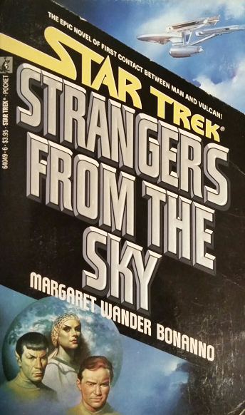 TOS, unnumbered. A popular new book posits that there was a first contact with Vulcans 20 years before the formally recognized one and triggers blocked memories in Kirk and Spock, who recall being part of the events related therein. Reviewed June 29, 2018. Excellent.