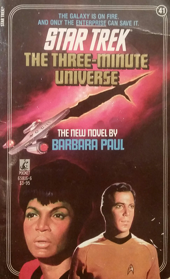 TOS #41. The Sackers, a race whose biological makeup assaults all five humanoid senses, use stolen technology to trigger a Big Bang event, and Kirk must persuade them to reseal the opened universe. Reviewed September 7, 2018. Excellent.
