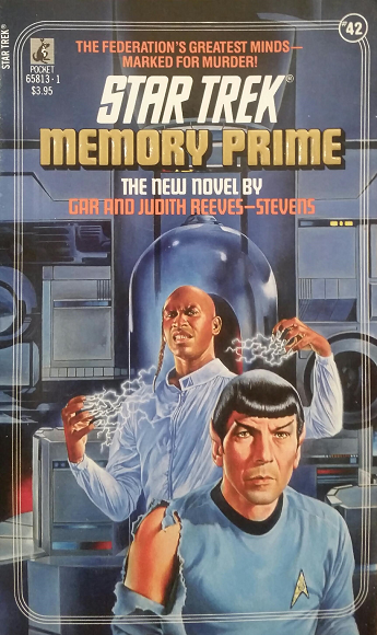 TOS #42. The Enterprise escorts a delegation of award-nominated scientists to the Nobel/Z.Magnees prize ceremony at the Memory Prime information colony, and Spock is framed for an attempt to murder them. Reviewed September 28, 2018. Average.