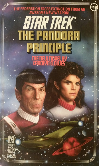 TOS #49. Years after rescuing Saavik from a feral existence on the brutal Romulan world known as Hellguard, Spock must rely on her assistance in stopping a new biological weapon from destroying the Federation. Reviewed February 1, 2019. Bad.