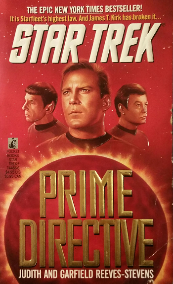 TOS, unnumbered. When Kirk kills an entire planet in a warp drive accident, Starfleet casts him out and he becomes persona non grata, but his senior officers insist he is innocent and go to extreme lengths to prove it. Reviewed March 1, 2019. Excellent. Prime Directive (TOS)