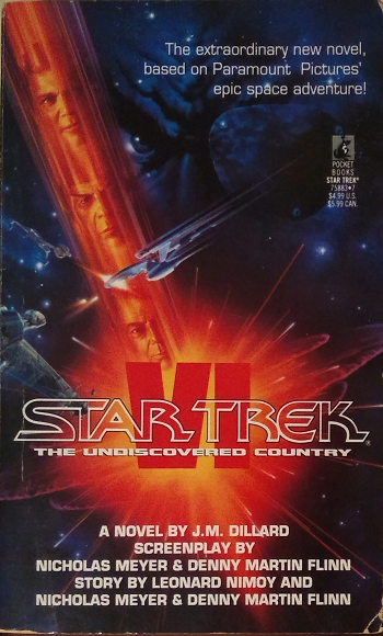 TOS film novelization. Reluctantly accepting the reality that perpetual war is unsustainable, the Klingons are finally ready to give peace a shot, but sabotage and decades of prejudice stand in the way of progress. Reviewed July 12, 2019. Good. Star Trek VI: The Undiscovered Country (TOS)