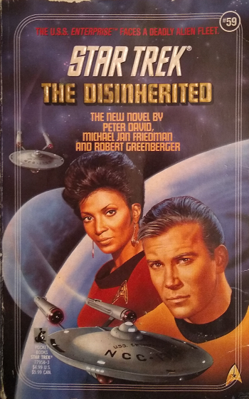 TOS #59. Uhura is recruited for a mission requiring her linguistic skills while the rest of the Enterprise crew, including a nervous greenhorn named Pavel Chekov, fight off bands of raiders that are destroying colonies with seemingly no motive. Reviewed August 30, 2019. Excellent. The Disinherited (TOS #59)