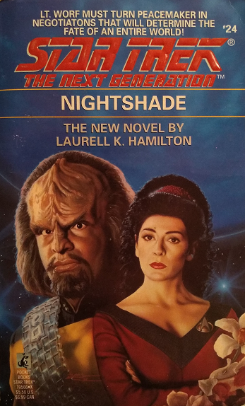 TNG #24. Picard is sent to help the people of Oriana end two hundred years of civil war, but when he's accused of the murder of one of the factions’ leaders, Worf and Troi must work to prove his innocence. Reviewed November 8, 2019. Bad. Nightshade (TNG #24)