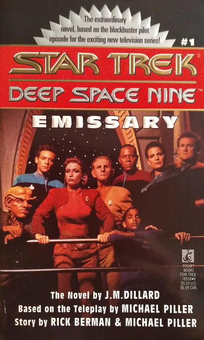 DS9 #1, pilot novelization. As the Cardassian occupation of Bajor comes to an end, Benjamin Sisko takes command of the orbital station Deep Space Nine, which is soon discovered to sit right next to the galaxy’s first known stable wormhole. Reviewed November 23, 2019. Average. Emissary (DS9 #1)