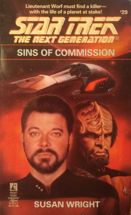 TNG #29. The Enterprise crew shelters the victims of a starliner crippled by an explosion and tries to determine the explosion’s source amid a spate of emotions heightened and intensified by an inscrutable alien race called the Sli. Reviewed April 24, 2020. Bad. Sins of Commission (TNG #29)
