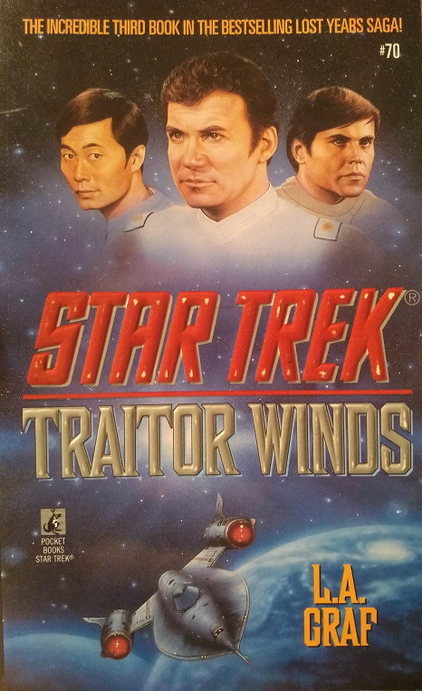 TOS #70. Sulu and Chekov go on the lam after being accused of stealing classified technology and committing treason as part of a larger plot to discredit Admiral Kirk. Reviewed June 5, 2020. Average. Traitor Winds (TOS #70)