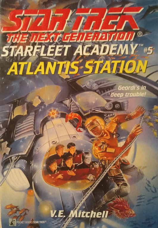 TNG YA #5. Geordi must put aside his issues with condescending classmates on a field trip when volcanic activity threatens to destroy the underwater base the cadets are touring. Reviewed July 10, 2020. Bad. Atlantis Station (TNG, Starfleet Academy #5)