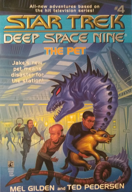 DS9 YA #4. Odo entrusts the care of a creature picked up on a Federation-sponsored tour of the Gamma Quadrant to Jake and Nog, who must elude the sinister man who considers it his property and wants it back. Reviewed September 18, 2020. Terrible. The Pet (DS9 YA #4)
