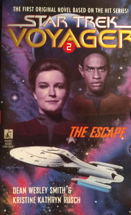 VOY #2. While investigating what appears to be an abandoned shipyard on the planet Alcawell, Torres, Kim, and Neelix accidentally travel 300,000 years into the planet’s past, where they are summarily charged with a number of temporal crimes. Reviewed December 11, 2020. Excellent. The Escape (VOY #2)