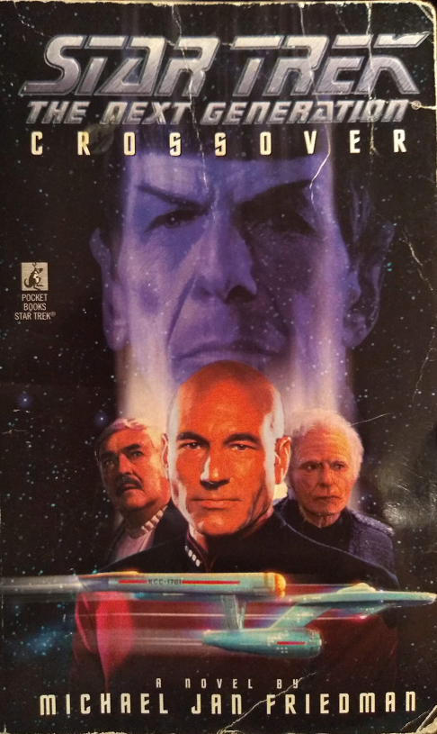 TNG, unnumbered. Spock is captured on a visit to one of the outer worlds of the Romulan Empire, which spawns two rescue attempts: one by Admiral McCoy and the Enterprise-D sanctioned by Starfleet, and a less official attempt by Captain Scott. Reviewed April 16, 2021. Good. Crossover (TNG)