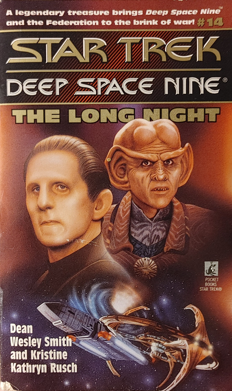 DS9 #14. When word gets out that a ship long thought vanished turns up crashed into an asteroid, people and groups turn out from all over the Alpha Quadrant to vie for the treasures within. Reviewed May 14, 2021. Bad. The Long Night (DS9 #14)