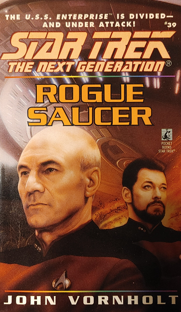 TNG #39. Admiral Nechayev taps Picard and his crew to test a new prototype saucer section that can withstand crash landings, but the experiment is hijacked by her new aide, who delivers the new saucer into the hands of the Maquis. Reviewed June 4, 2021. Excellent. Rogue Saucer (TNG #39)