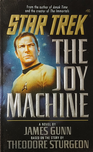 TOS #80. When two Federation agents assigned to the planet Timshel fail to report, the Enterprise is dispatched to investigate and discovers a society whose citizens toil unceasingly at menial labor in exchange for brief moments of unparalleled ecstasy. Reviewed October 22, 2021. Average. The Joy Machine (TOS #80)