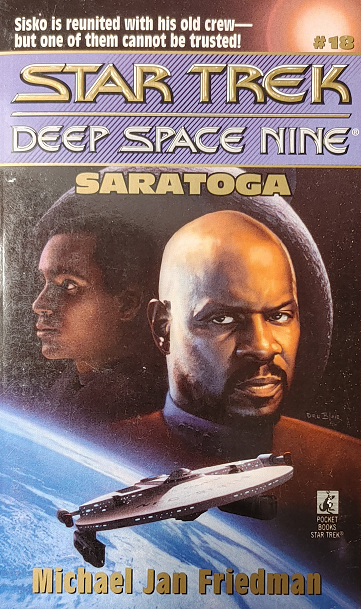 DS9 #18. Sisko and his old crewmates are sent to Utopia Planitia to christen a new model of their old ship, but a saboteur endangers the journey. Meanwhile, when Quark falls ill amid an effort to do a favor for Major Kira, Odo steps in to close the deal. Reviewed January 11, 2022. Good. Saratoga (DS9 #18)