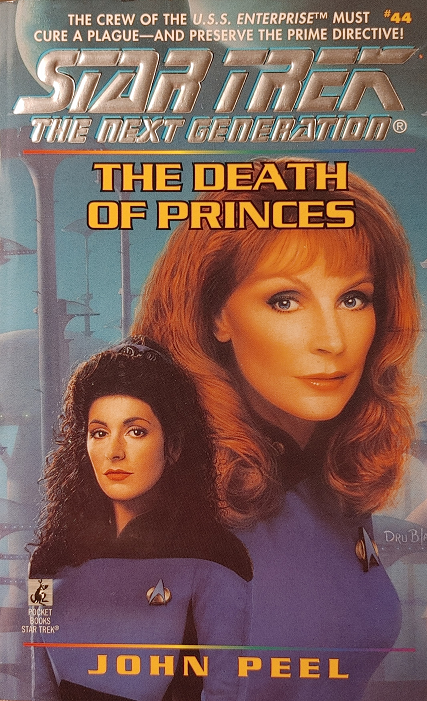 TNG #44. While Crusher and Picard investigate a high-fatality plague on a planet reluctant to accept their help, Riker and Troi embark on a damage control mission to retrieve an observer who has broken the Prime Directive. Reviewed April 8, 2022. Average. The Death of Princes (TNG #44)