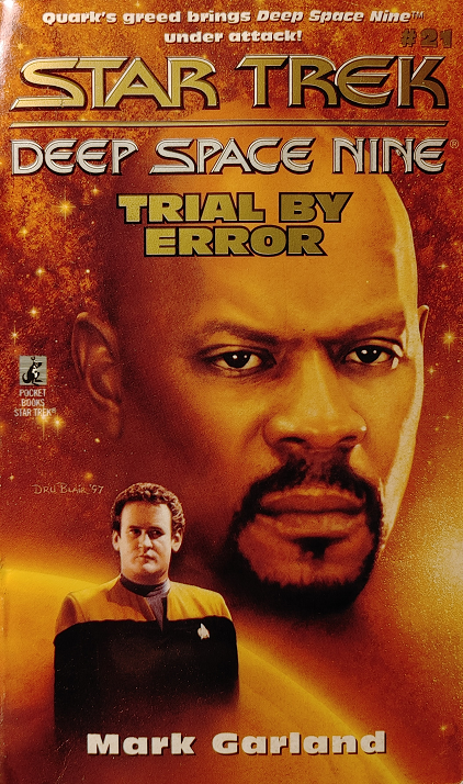 DS9 #21. Quark’s latest business deal brings a number of dissatisfied parties to the station, which Sisko leaves Kira to handle while he and O’Brien venture into the wormhole to solve a mystery posed by some weird, unreadable copycat ships. Reviewed May 30, 2023. Average. Trial by Error (DS9 #21)