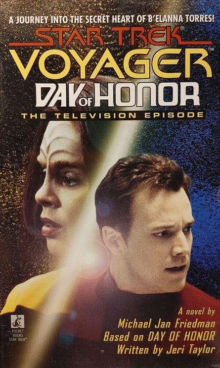 VOY episode novelization. The last thing Lt. Torres wants to do after starting her day on the wrong foot and struggling to accept Seven of Nine as part of the crew is endure an annual Klingon ritual, but she realizes it may have some meaning for her after all. Reviewed June 13, 2023. Average. Day of Honor: The Television Episode (VOY)