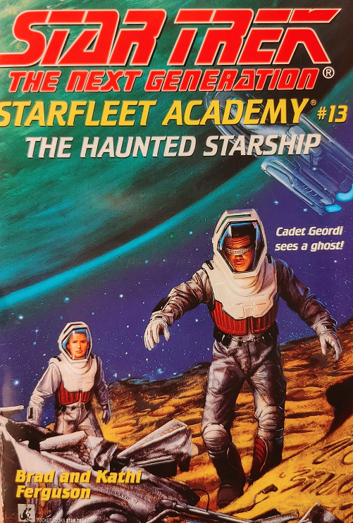 TNG YA #13. On a routine survey mission to the asteroid belt, Cadet La Forge sees the specter of the ship’s original captain—but if other sources can’t corroborate the sighting, it may get him booted from the Academy. Reviewed July 7, 2023. Good. The Haunted Starship (TNG Starfleet Academy #13)
