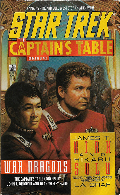 TOS, Captain's Table 1 of 6. At an intergalactic pub that only naval captains can enter, Kirk and Sulu tell twin tales of encounters with a reclusive but vicious lizard race twenty years apart. Reviewed April 21, 2024. Average. War Dragons (TOS, Captain's Table 1/6)